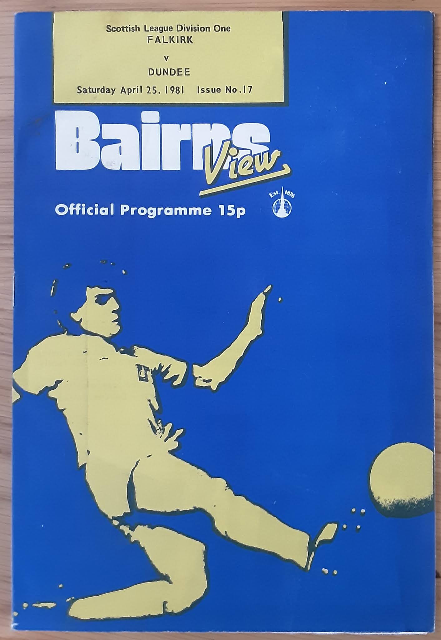 My Dundee FC Programmes Falkirk v Dundee, 25th April 1981