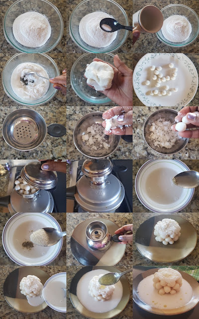 images of Mani Puttu Recipe / Steamed Rice Balls In Coconut Milk