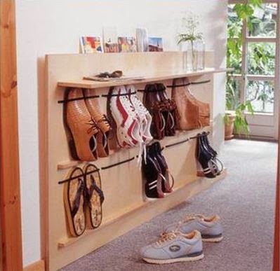 DIY Space Saving Hanging Shoe Rack - The Idea King