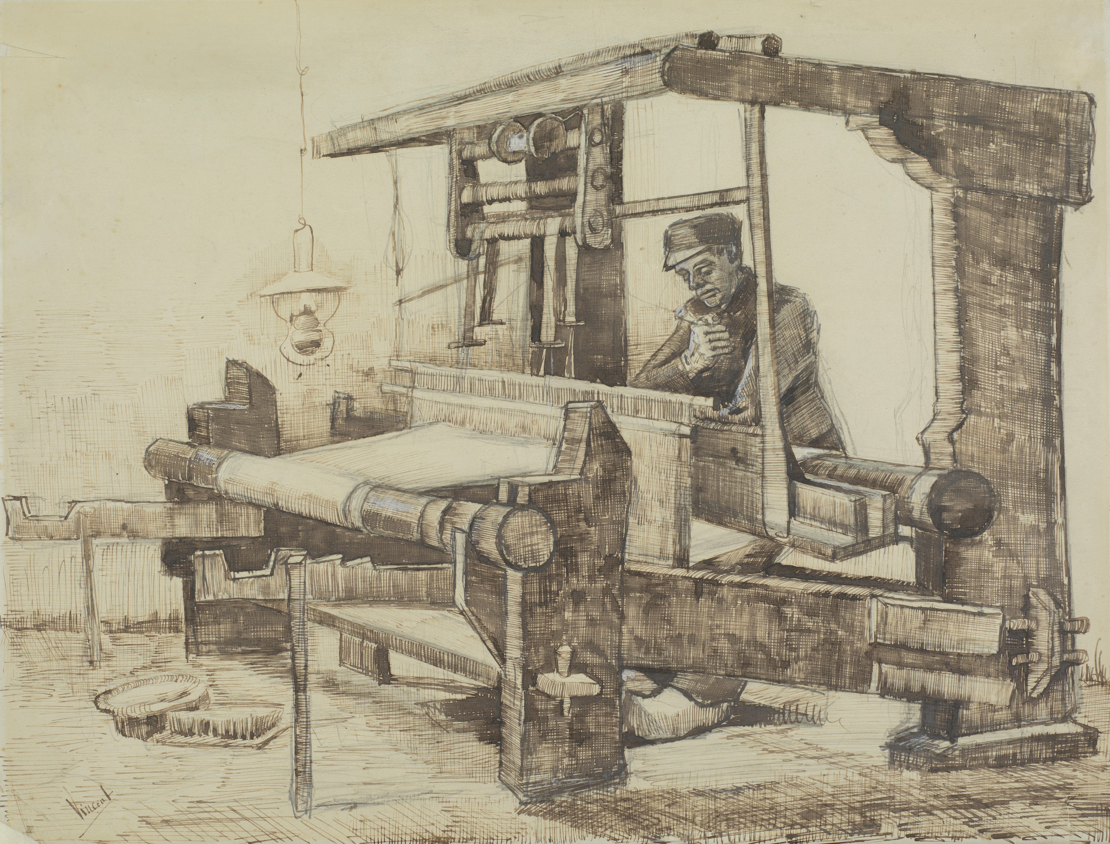 Ткач. Ван Гог ткацкий станок. Винсент Ван Гог Ткач. Ван Гог 1884. Ткацкий станок 19 век.