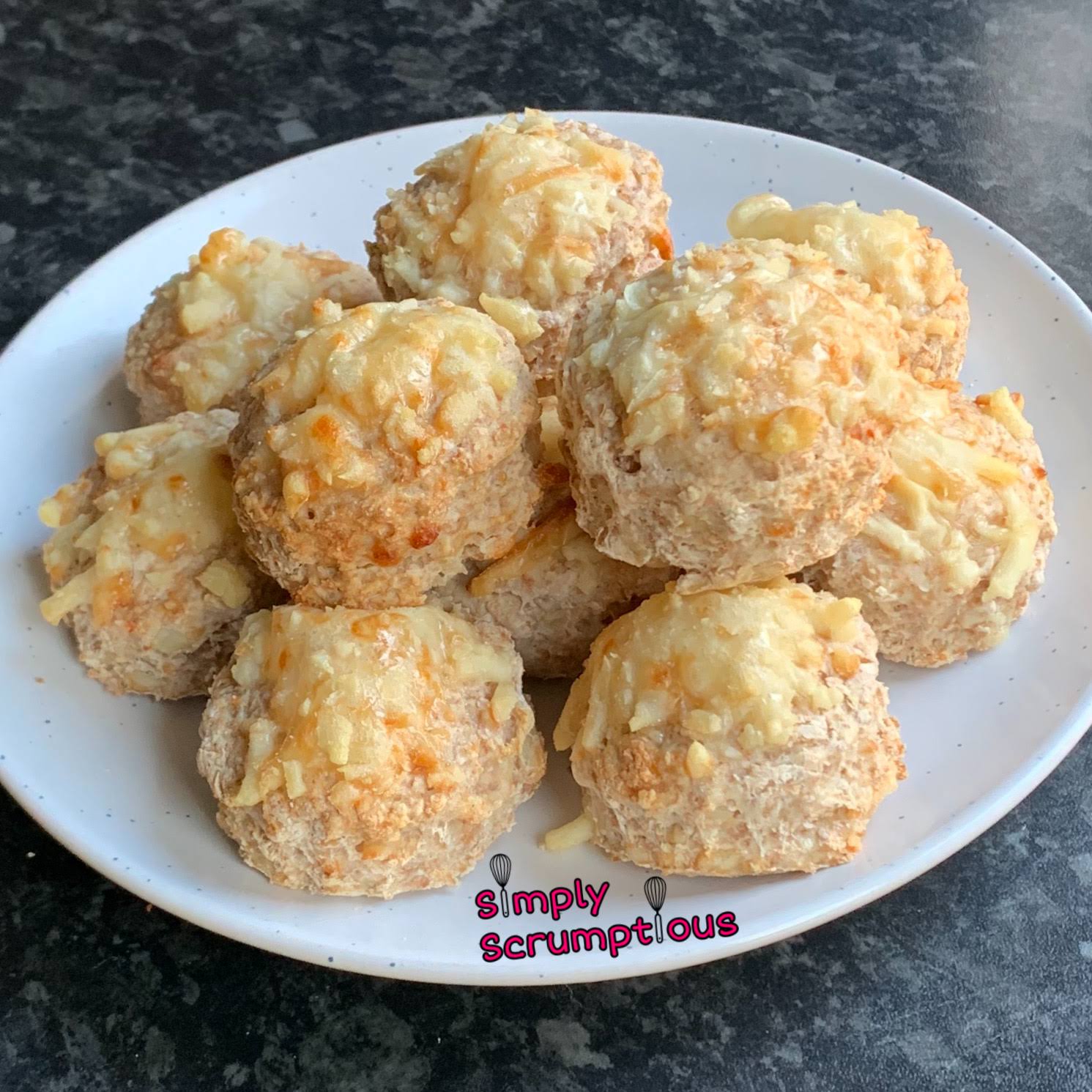 3 Ingredient High Protein Smoked Cheese Mini Wholemeal Scones