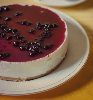 Blueberry cold cheese cake