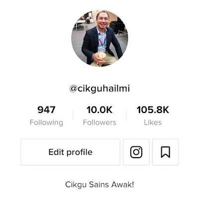 Follower Cecah 10K kat TIKTOK; Jom Teruskan Buat TikTok Untuk Pendidikan