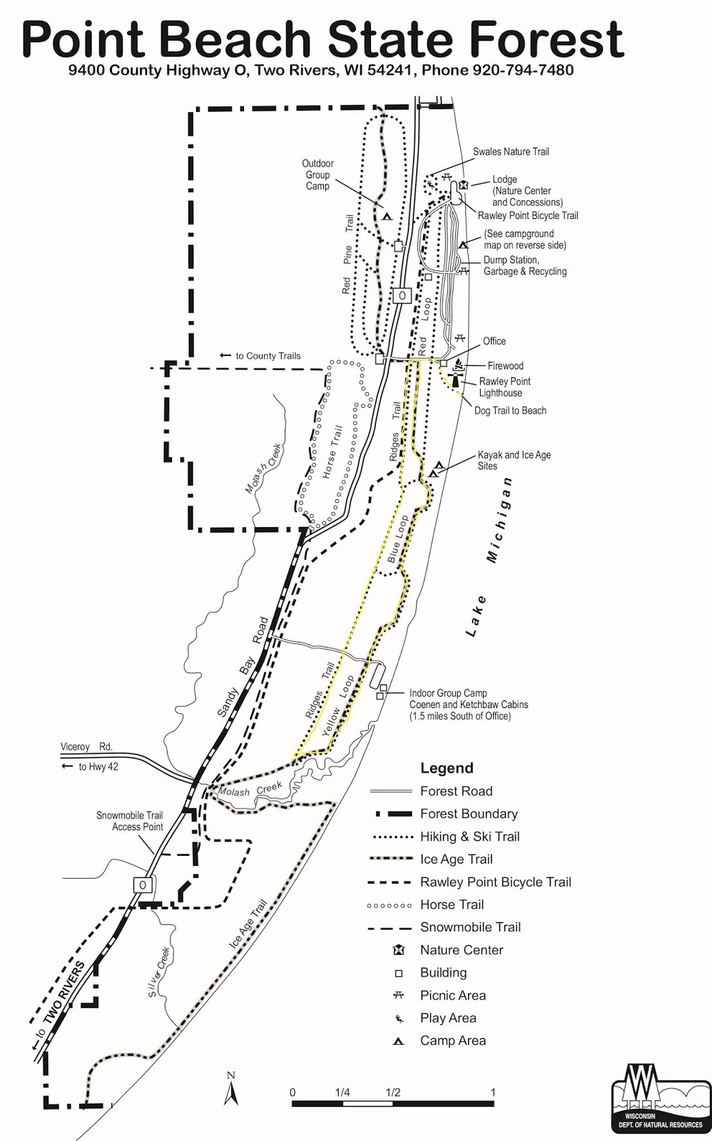 Rawley Point Bicycle Trail Map Bicycle Post