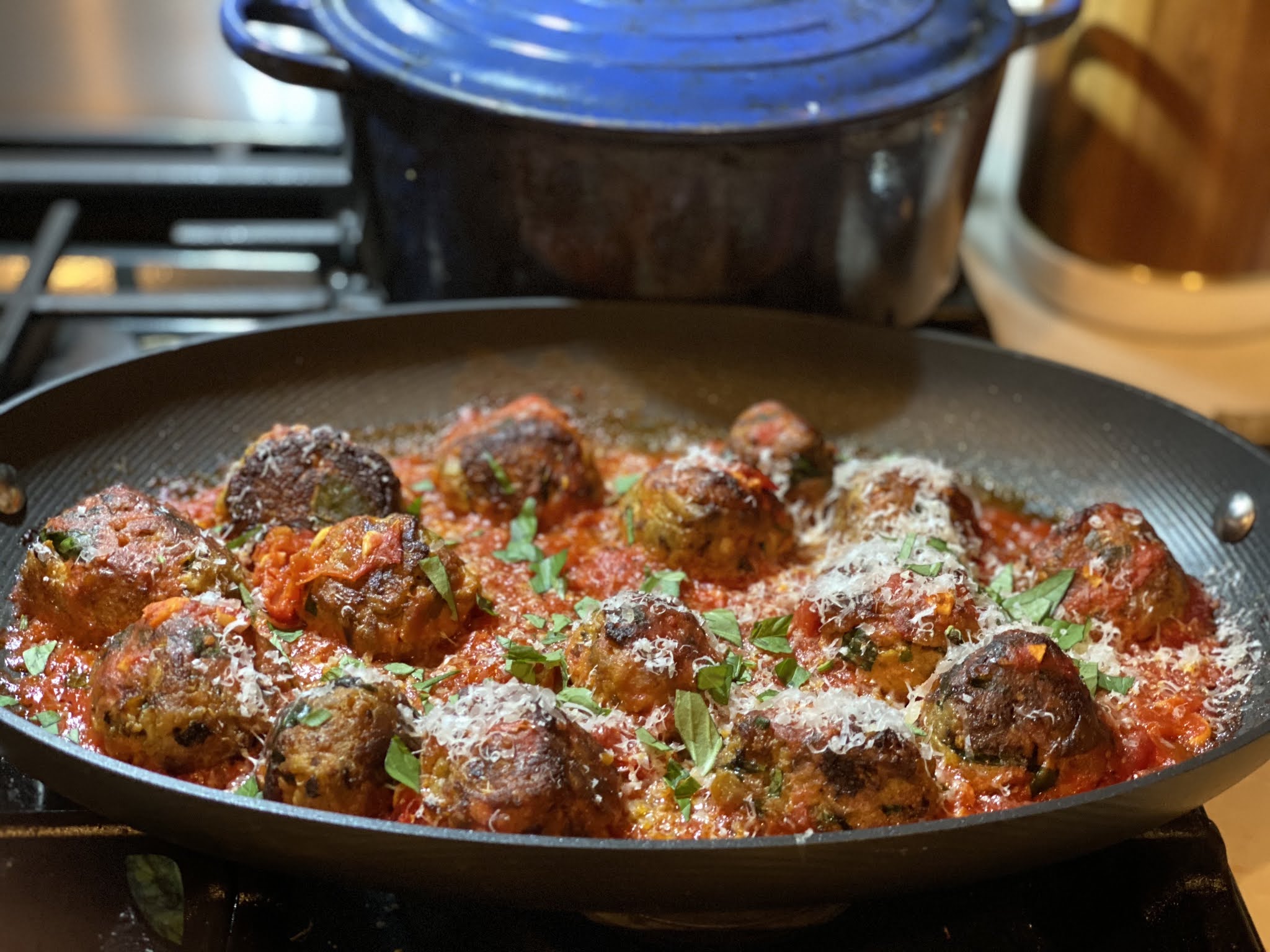 Food Hunter's Guide to Cuisine Eggplant & Ricotta Meatballs