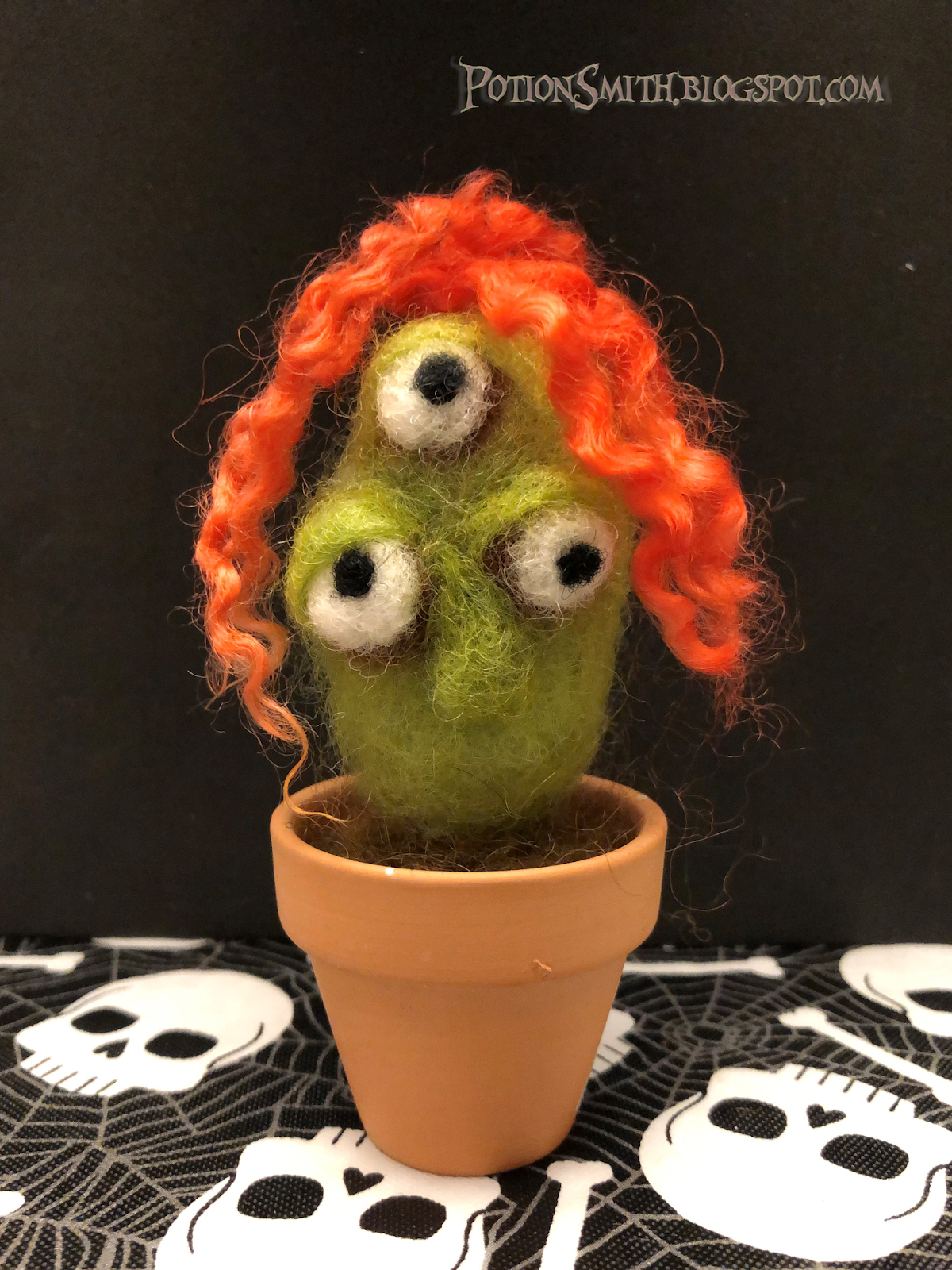 POTIONSMITH Needle Felted Monster Cactus