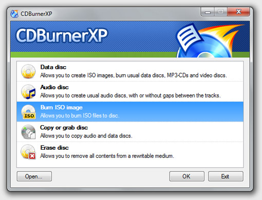 CDBurnerXP - Phần mềm ghi đĩa miễn phí 