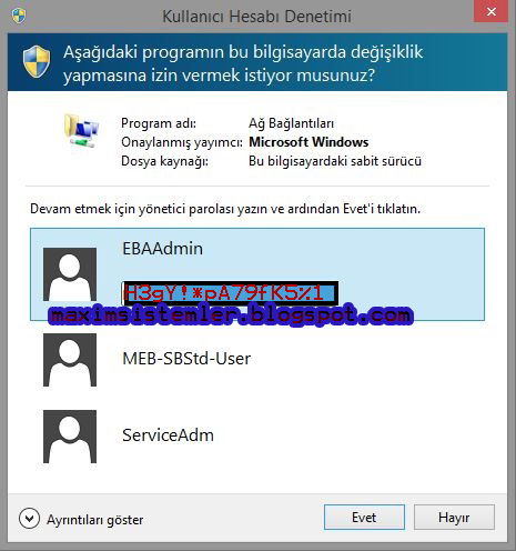 iste akilli tahta yonetici sifreleri 2020 maxim sistemleri
