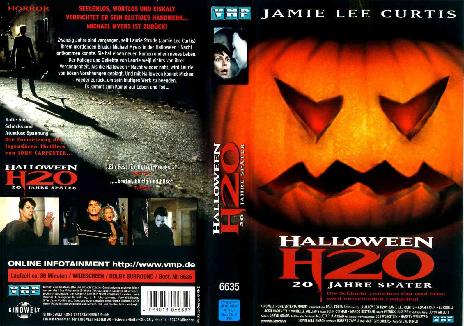 The Horrors of Halloween: HALLOWEEN H20: 20 YEARS LATER (1998) VHS, DVD ...