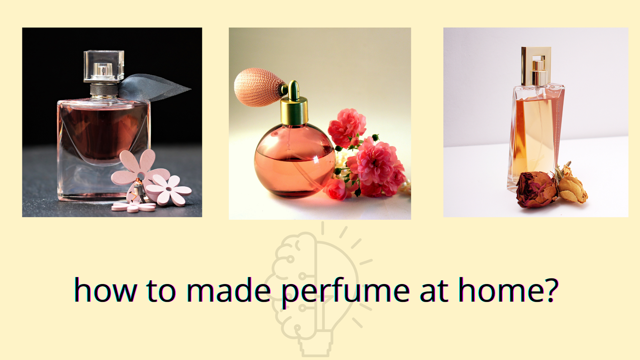 Producing perfume at home.