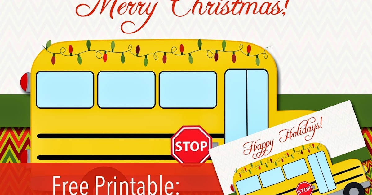 Free Printable Bus Driver Christmas Card