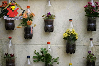 pot bunga dari botol