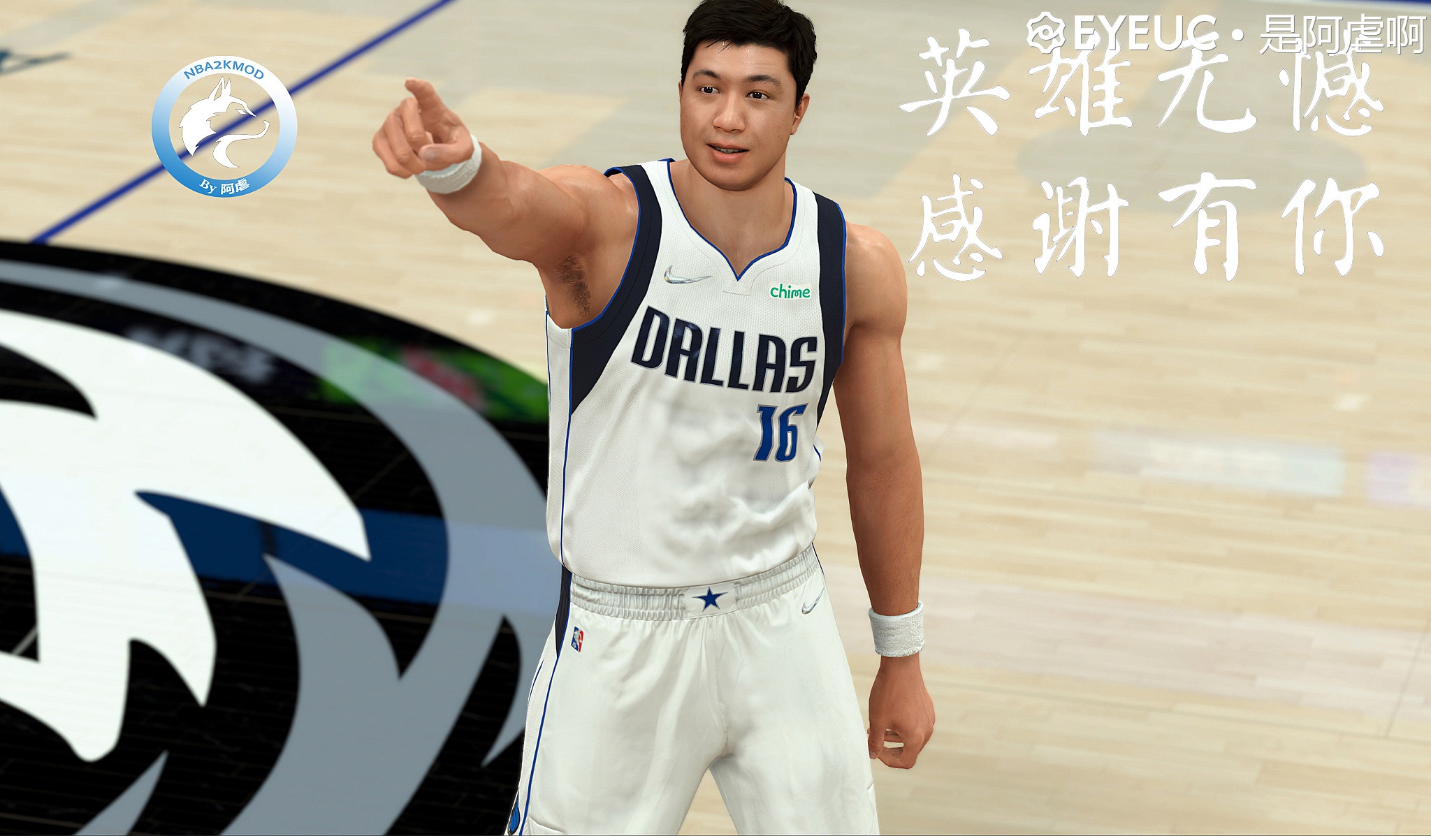 NBA 2K22 Wang Zhizhi Cyberface (Classic Chinese Player) by Abusive