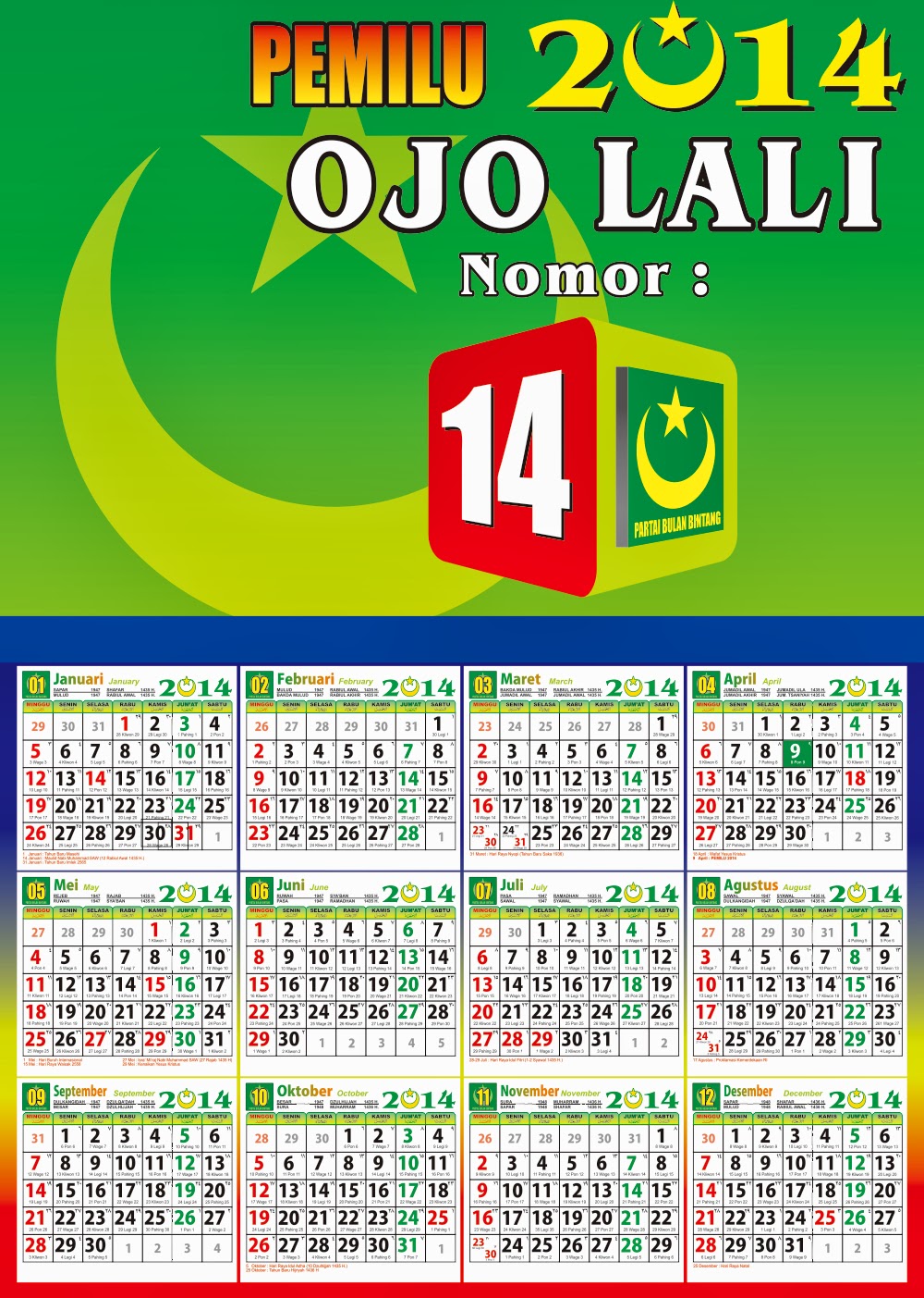 Populer 35+ Desain Kalender Partai