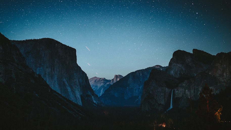 Night, Sky, Stars, Mountain, 4K, 3840x2160, #26 Wallpaper