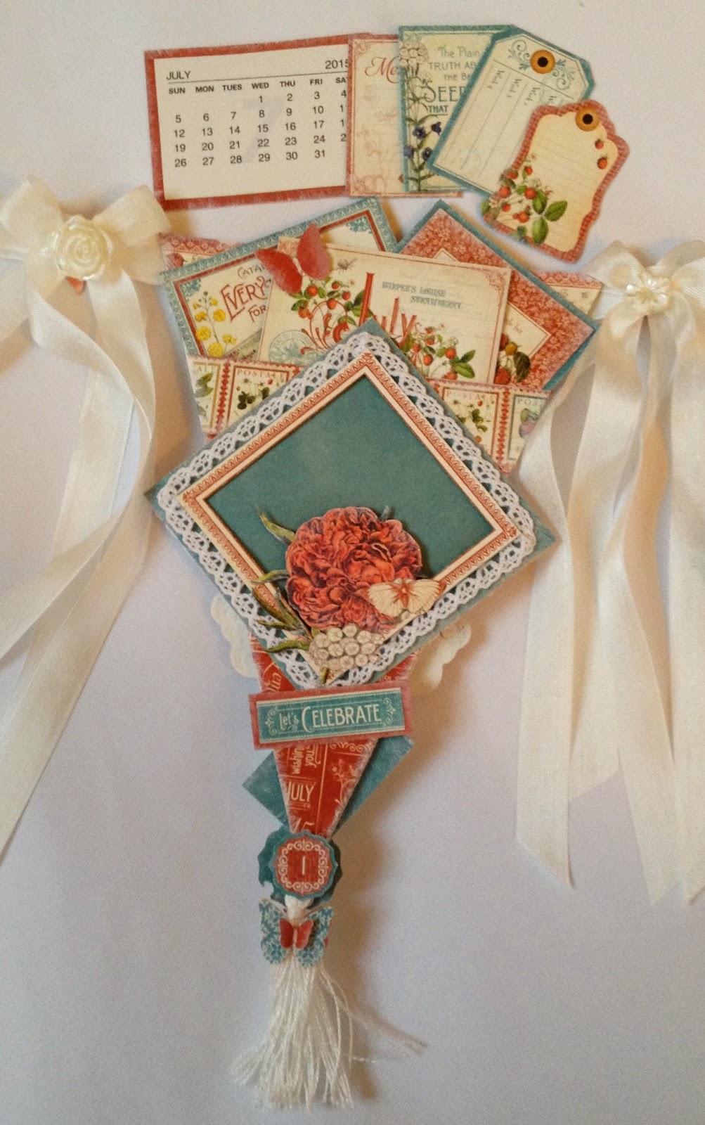 Graphic 45 Time To Flourish Banner Mini Album Calendar Part 1