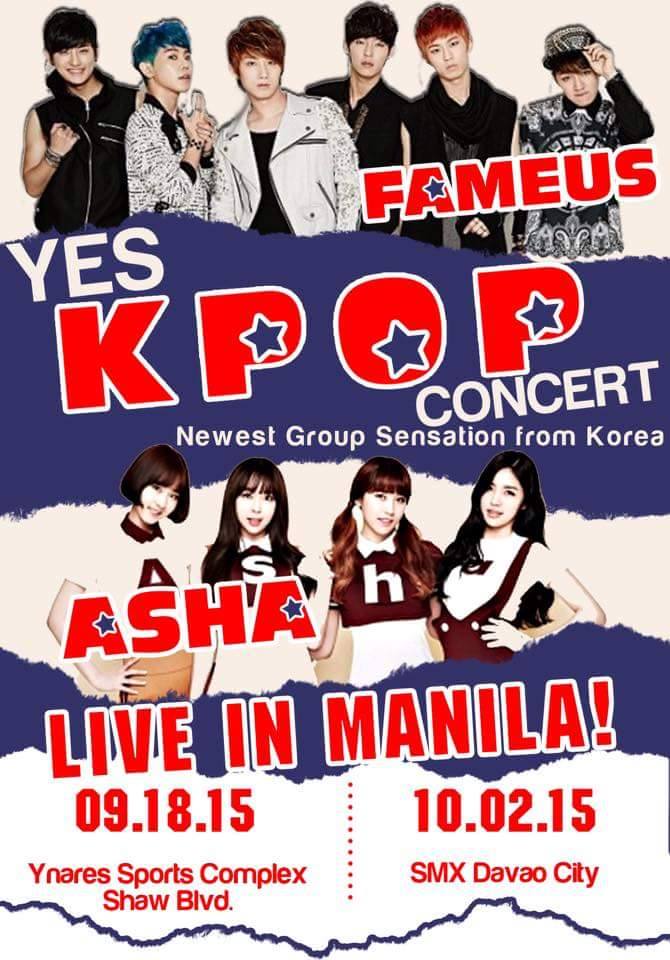 KPOP Group FameUs and Asha Set to Perform in Manila - KUMAGCOW.COM