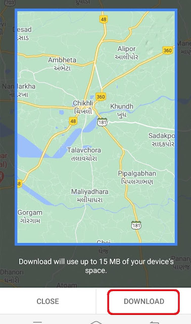 एंड्राइड फोन मे ओफलाइन गुगल मेप कैसे डाउनलोड करे ?