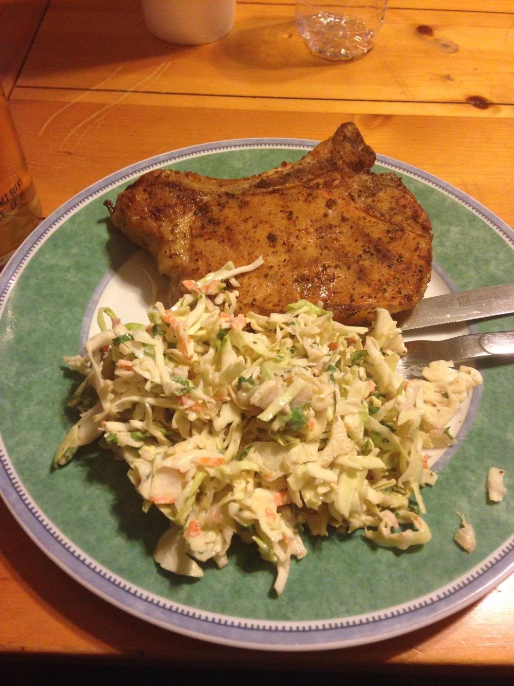 Al's Recipe Reviews SpiceCrusted Pork Chops with Buttermilk Carrot Slaw