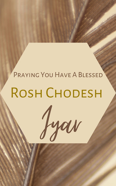Happy Rosh Chodesh Iyar Greeting Card | 10 Free Modern Cards | Happy New Month | Second Jewish Month