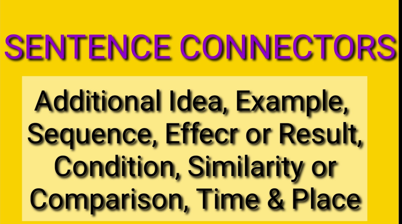 SENTENCE CONNECTORS INSIGHT ENGLISH LEARNING DOMAIN (IELD)