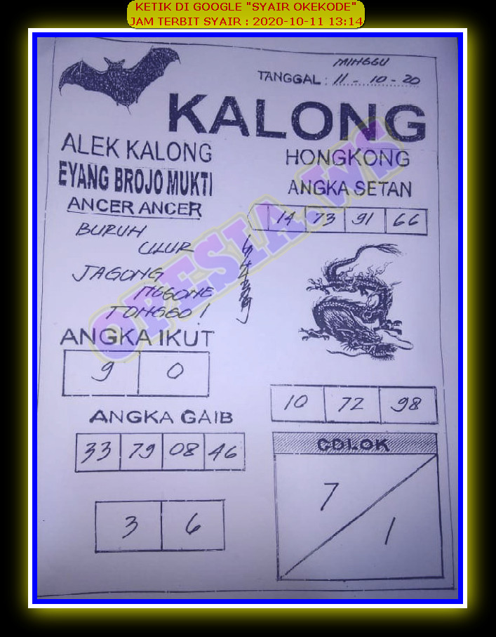 1 New Message Kode Syair Hongkong 11 Oktober 2020 Forum Syair Togel Hongkong Singapura Sydney