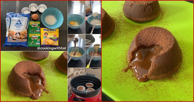 Resep Milo Lava Cake Simpel Anti Oven, Empuk, Lembut dan Lumer di Mulut Bikin Baper Makkk