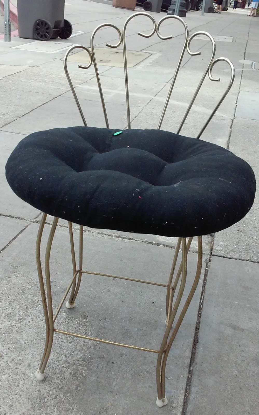 UHURU FURNITURE & COLLECTIBLES SOLD 5600 Brassy Vintage Vanity Stool