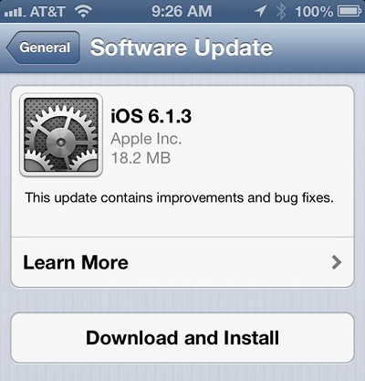 iOS 6.1.3 Update for iPhone, iPad and iPod Touch