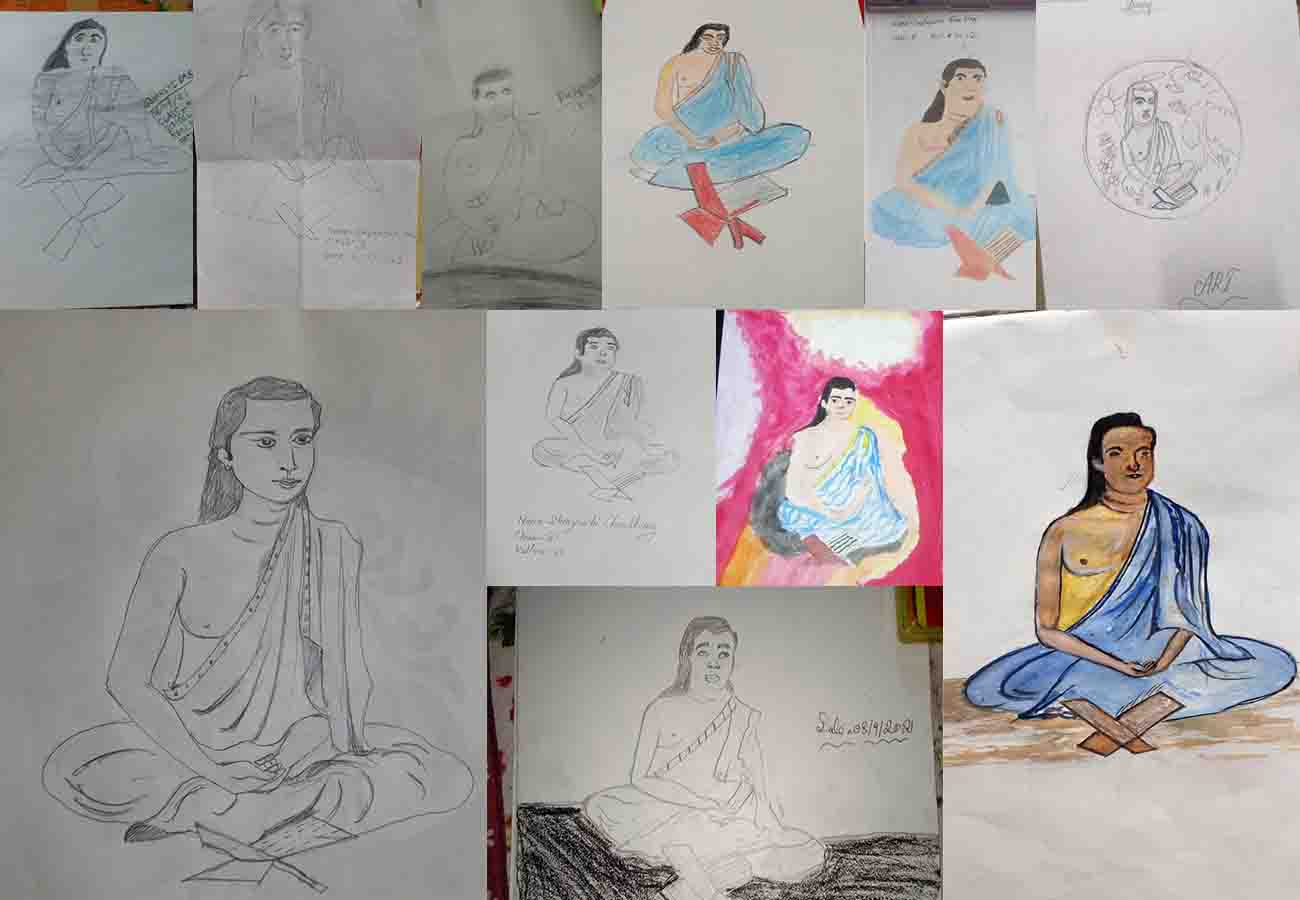 How to Draw Srimanta Sankardev  Srimanta Sankardev Drawing  YouTube