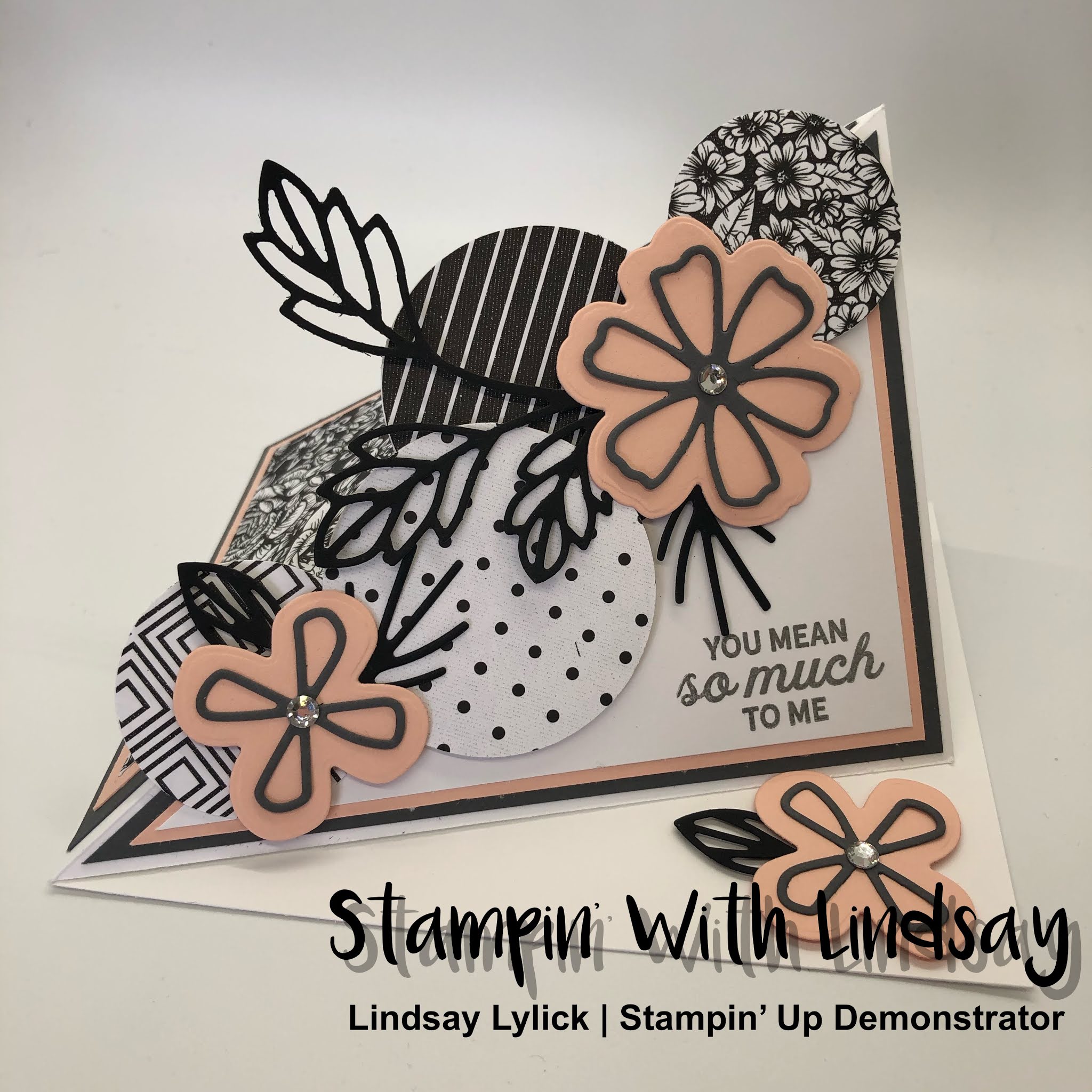 Stampin' with Lindsay Diagonal Easel Card