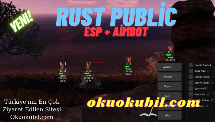 Rust Public v2279 Cheat ESP, Aimbot, No Recoil Rage Free Hile İndir