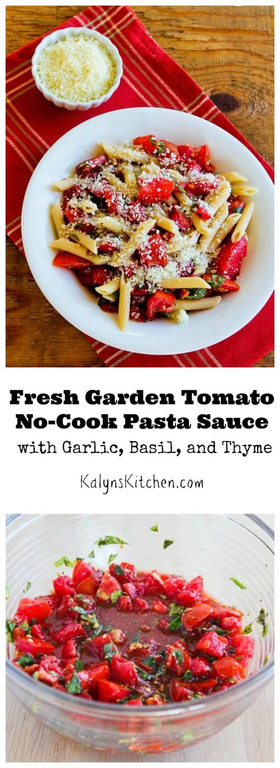 Kalyn's Kitchen® Garden Tomato NoCook Pasta Sauce with Garlic, Basil, and Thyme