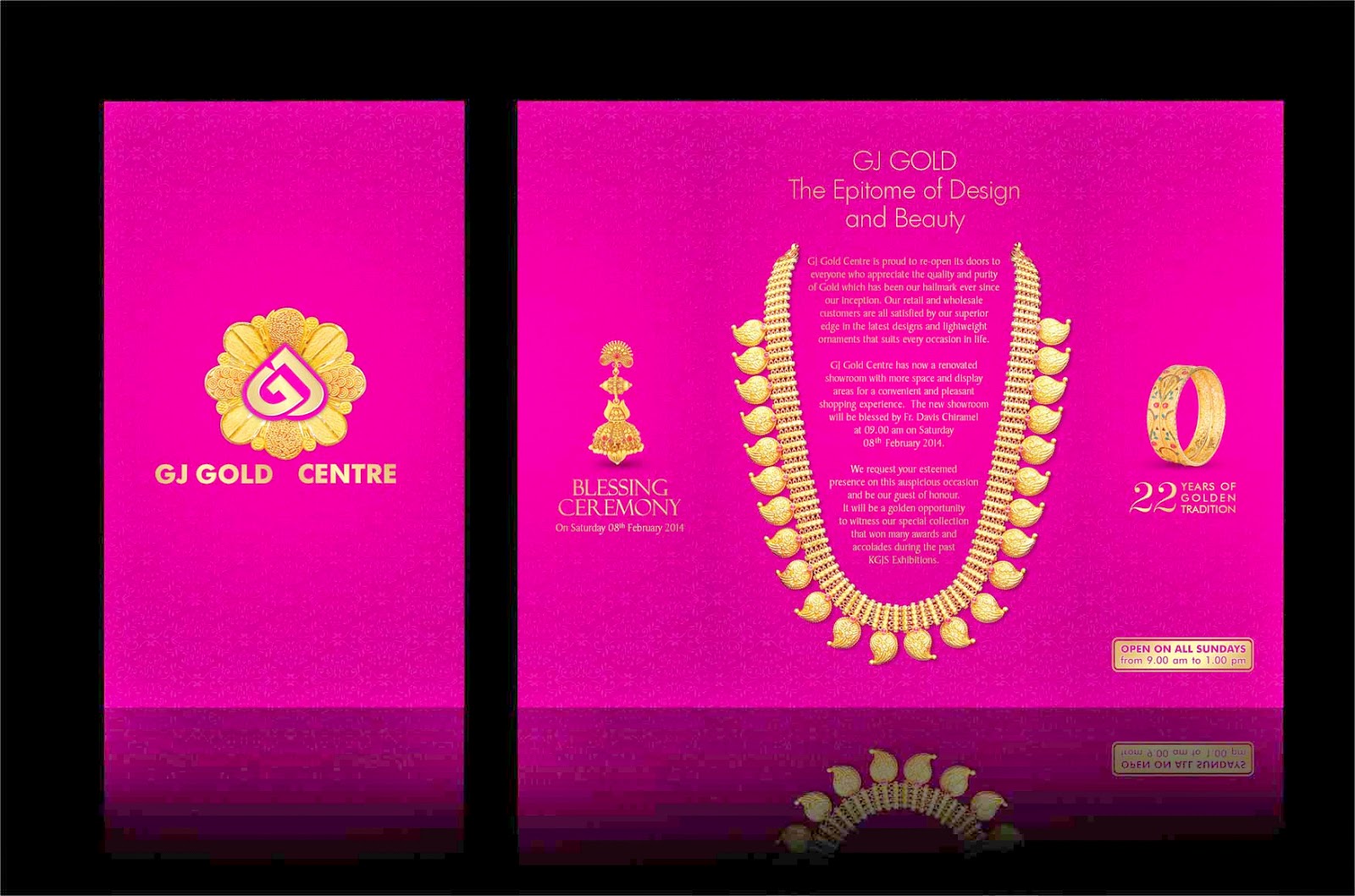 C & O adventures Jewellery Invitation Design