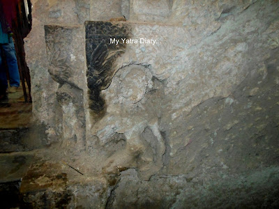 Age old carvings at the Jogeshwari caves during Shravan, Mumbai