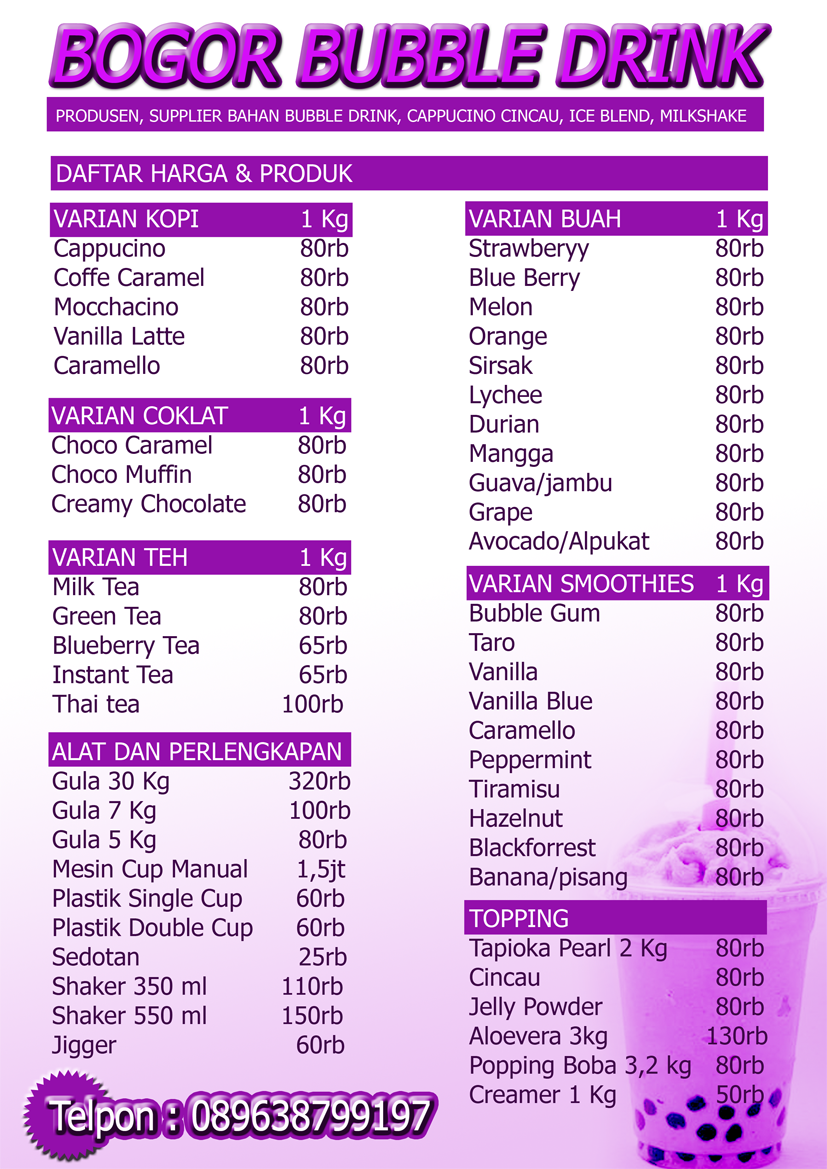 MADANI ELCORE SUPPLIER BUBBLE DRINK JAKARTA BOGOR TERPERCAYA