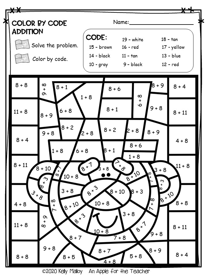 An Apple For The Teacher: Presidents' Day Color By Number