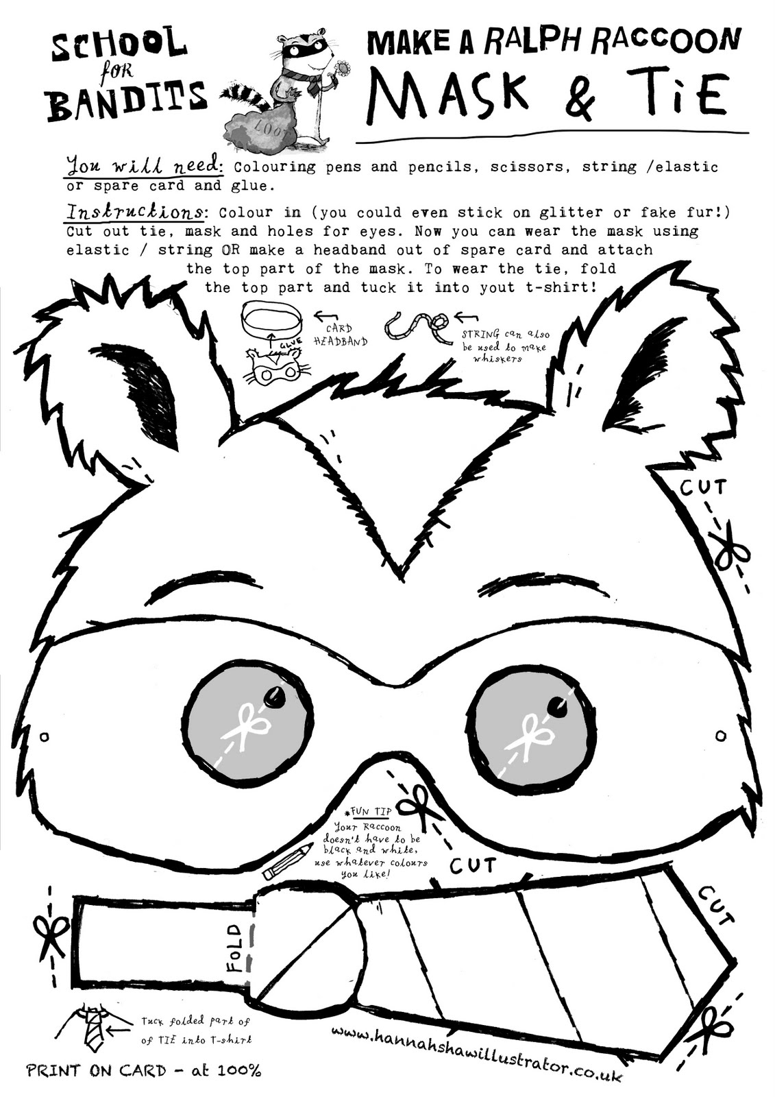 raccoon mask coloring pages - photo #38