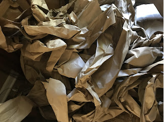 What to do with all that brown paper that comes in your delivery boxes..