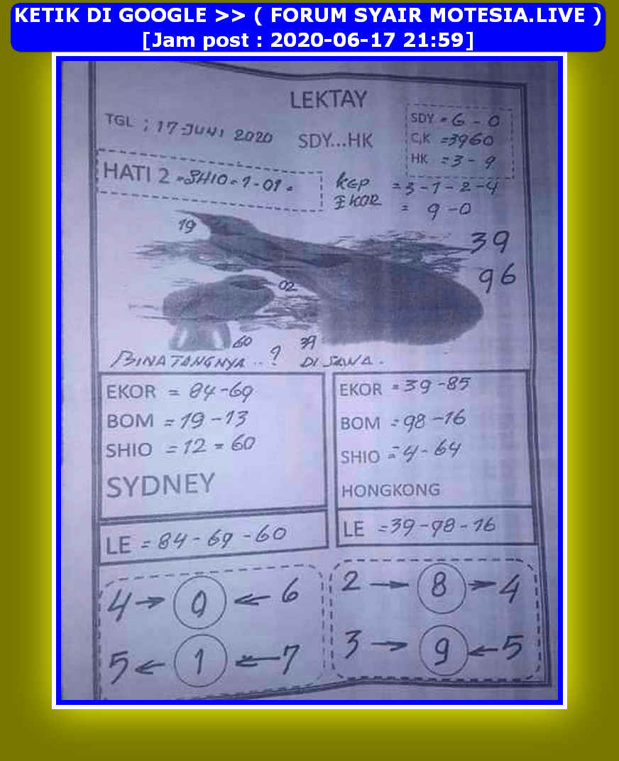 1 New Message) Kode Syair Hongkong 17 Juni 2020 - Forum Syair Togel  Hongkong Singapura Sydney