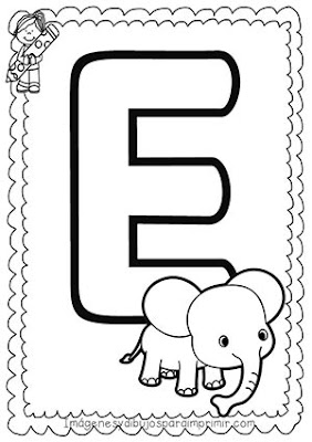 Dibujos para colorear de las vocales ️ Mayúsculas-Colorear dibujos