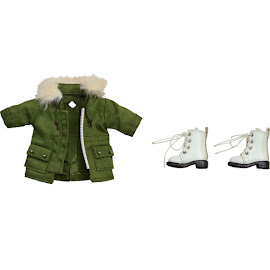 Nendoroid Warm Clothing Set: Boots & Mod Coat - Khaki Green Clothing Set Item