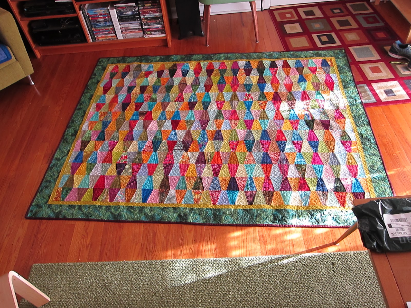 Big Bend Quilts Tumbler quilt wavy borders fixed