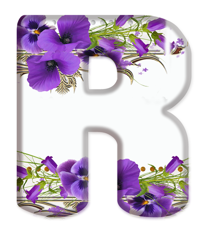 Blindada Por Deus Alfabeto Decorativo Png Flores Lilás