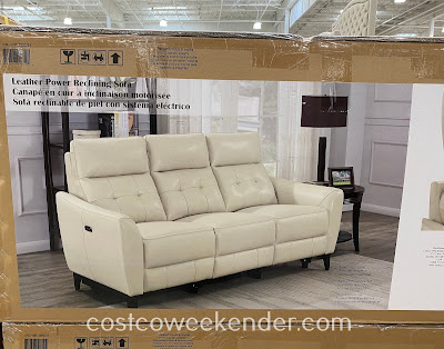 power reclining headrests sofa leather costco practical comfortable yet
