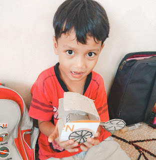 becak kardus membuat becak dari kardus untuk belajar transportasi