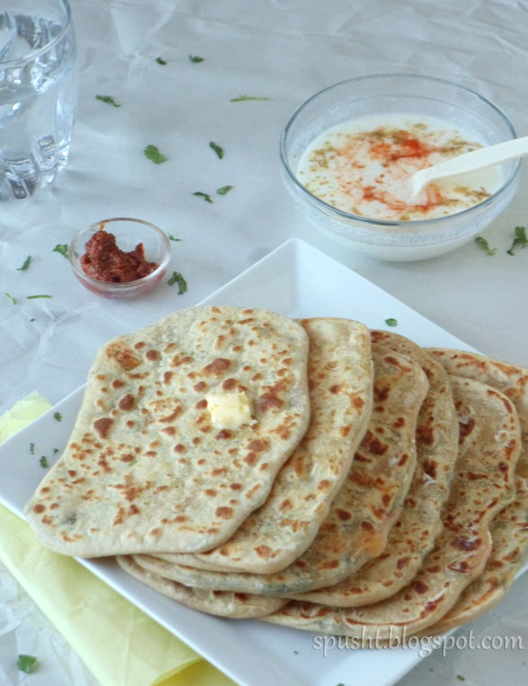 Spusht | Paratha with Spinach and Paneer Stuffing