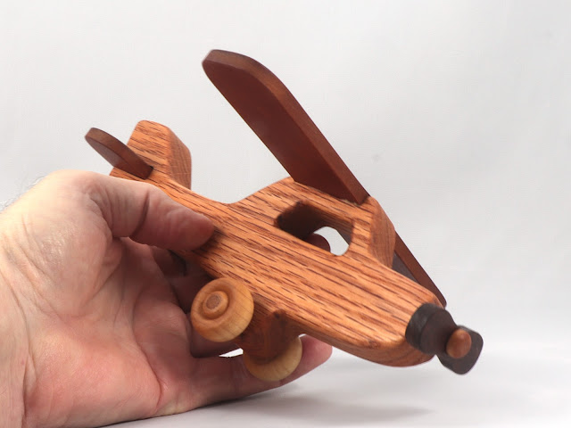 Handmade Wood Toy Airplane - Play Pal Cessna