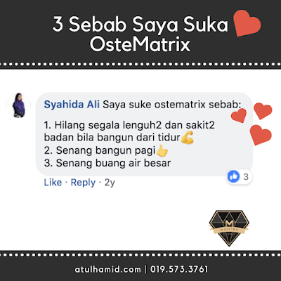 Testimoni OsteMatrix: 3 Sebab Kenapa Suka OsteMatrix Shaklee