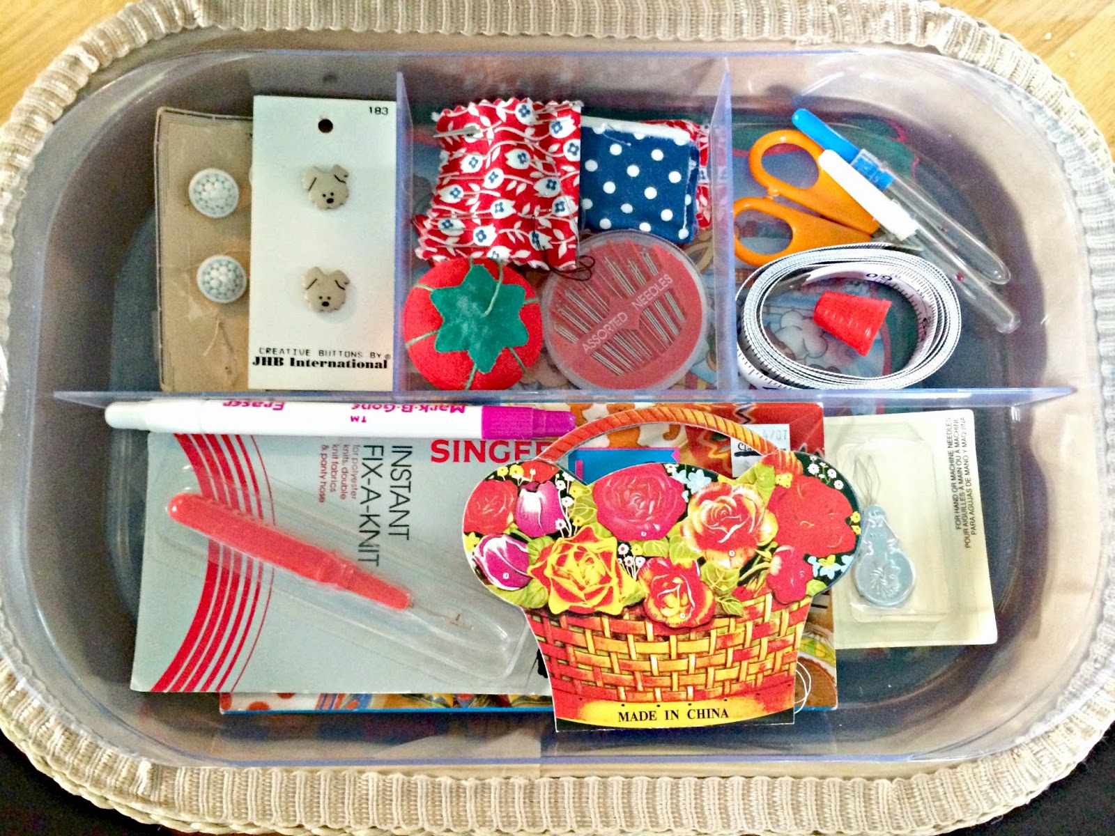 whatever bright things Sewing Box Organization
